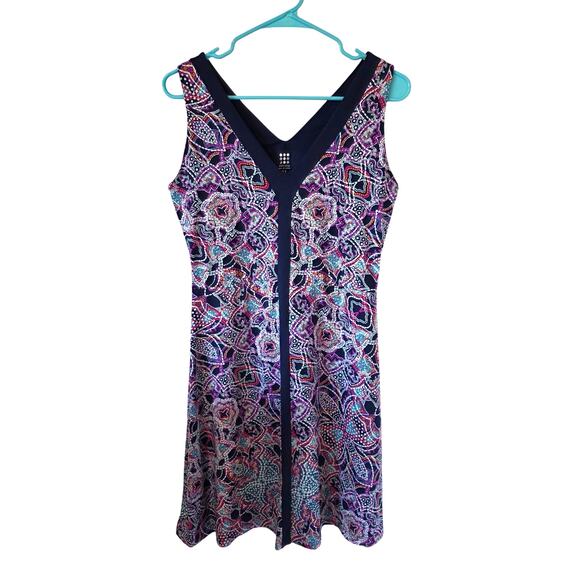 Title Nine Womens Colorful Geometric Print Dream Dress Size Medium Athletic - Picture 1 of 4